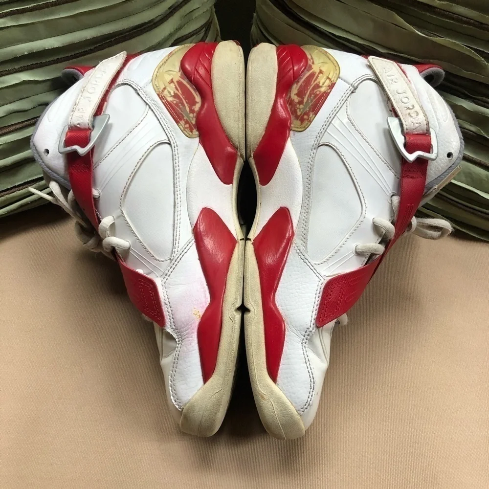 Air Jordan 8.0 White‎ Varsity Red Stealth Size 7 Y